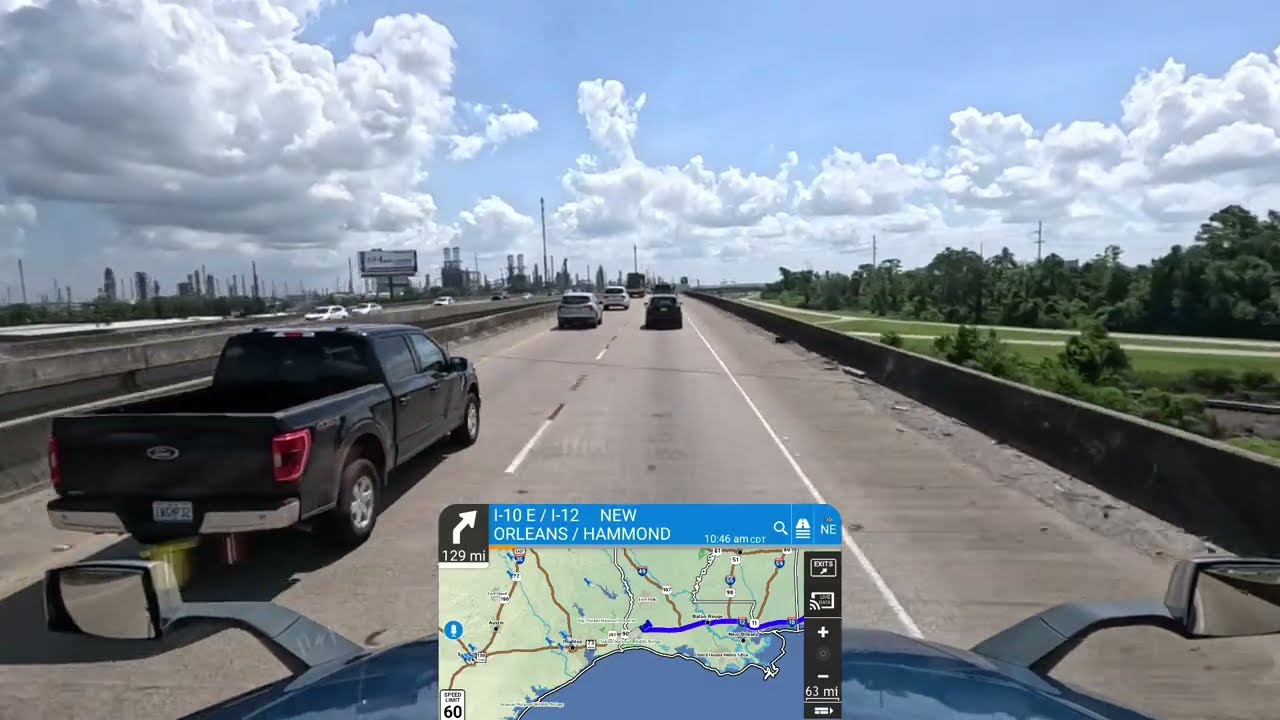 July 1, 2024/194 Trucking through Louisiana using GoPro 360