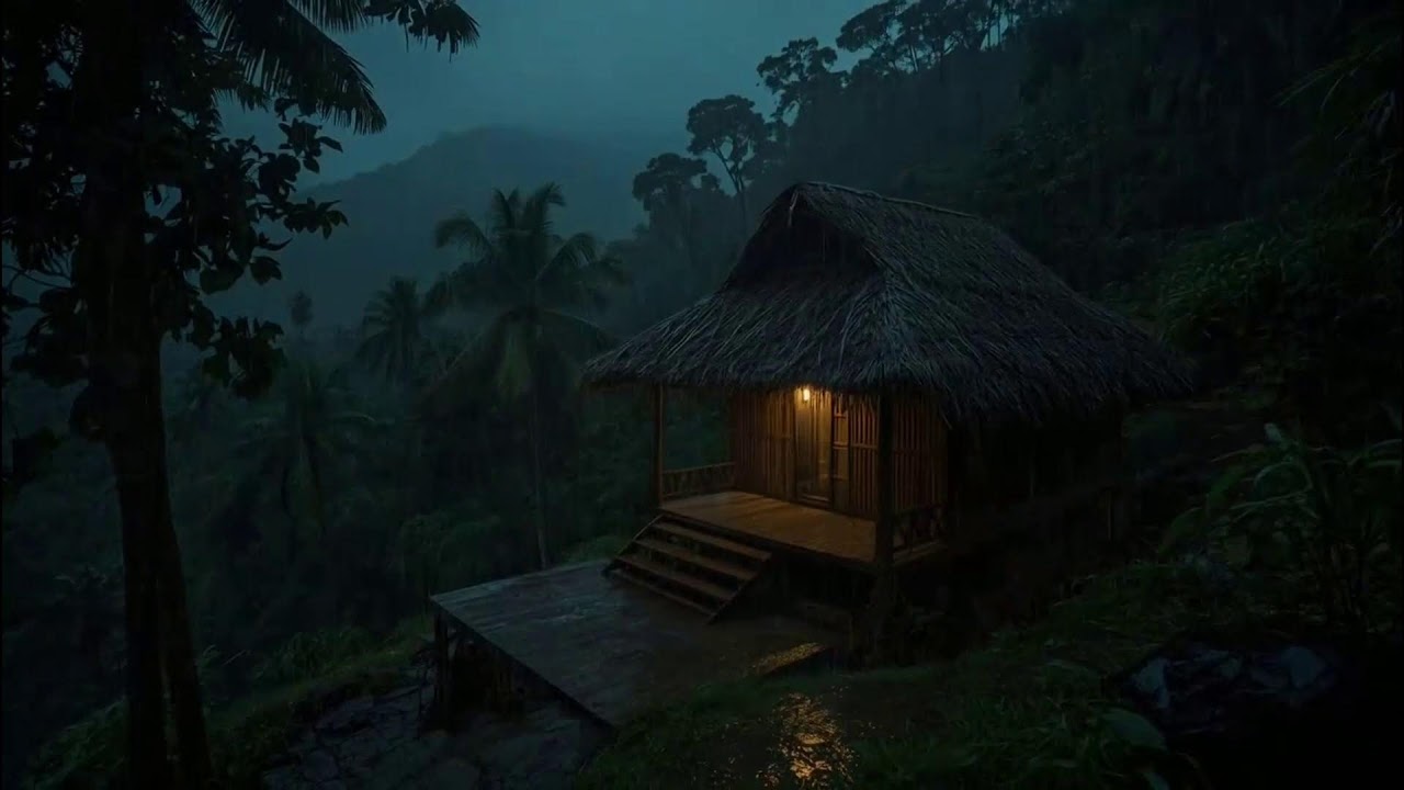 Night Forest Rain Sounds 🌙 | Soft Rain White Noise for Deep Sleep & Calm Mind
