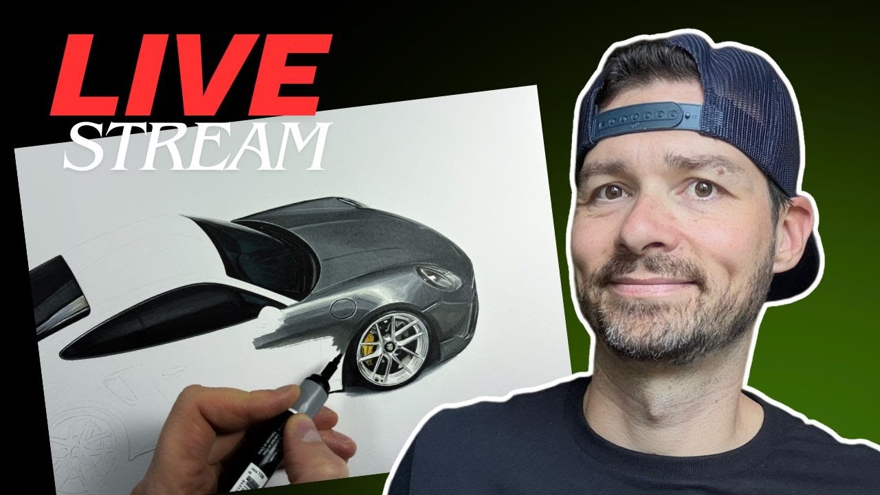 New Year's day Porsche drawing...
