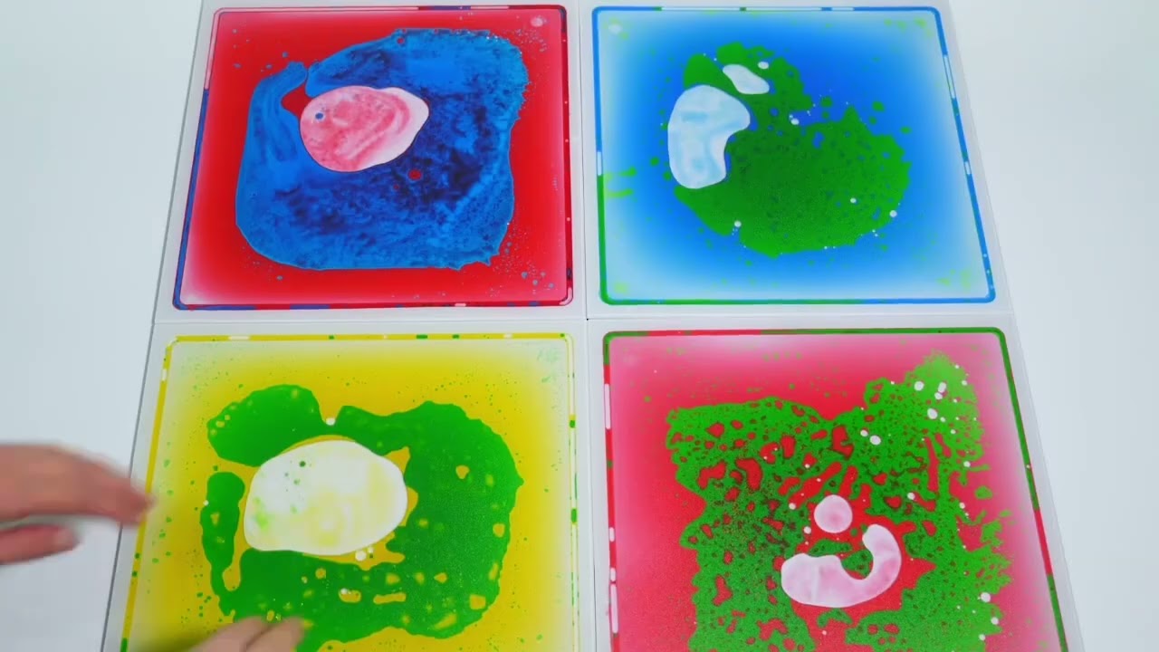 Plastic Liquid Sensory Play Mat Puzzle Pattern Tile for Kids Home Use