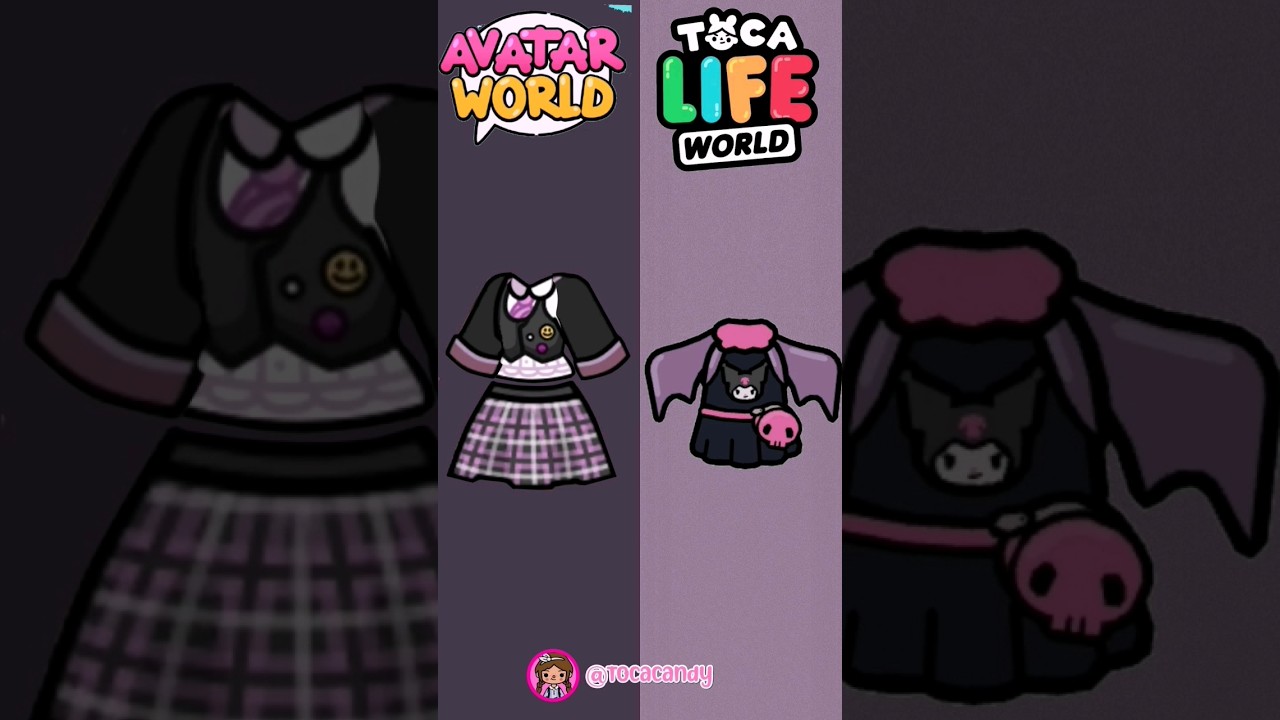 avatar world vs. toca boca kuromi edition &hearts;️💜
