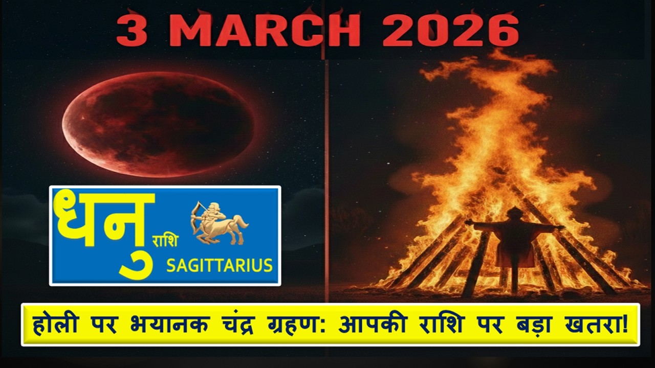 धनु राशि: होली पर ग्रहण का महा-साया! 🏹 आपकी किस्मत चमकेगी या डूबेगी? | Sagittarius Horoscope 2026