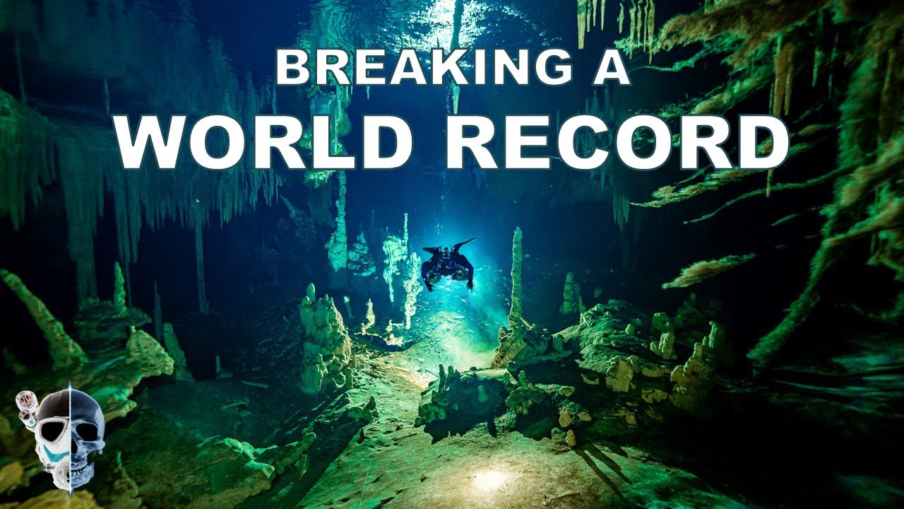 CAVE DIVING WORLD RECORD: Longest solo cave dive swimming!