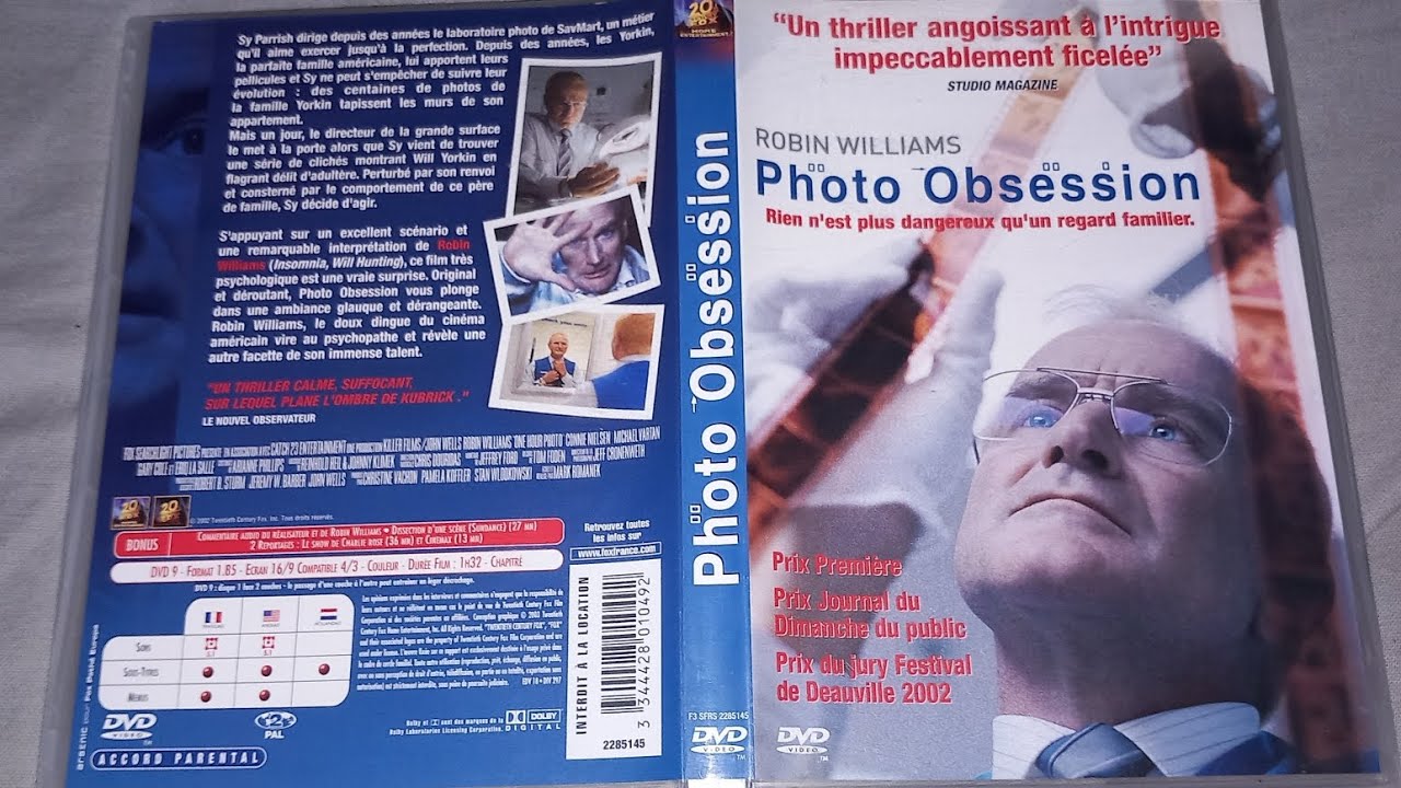 Début en dvd de Photo Obsession avec Robin Williams sortis en 2002 exellent thriller 😉👌