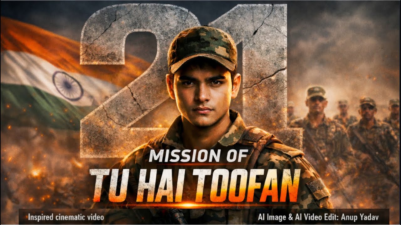 Mission of 21–Tu Hai Toofan ek high-energy patriotic motivational anthem /AI Video Edit:Anup Yadav