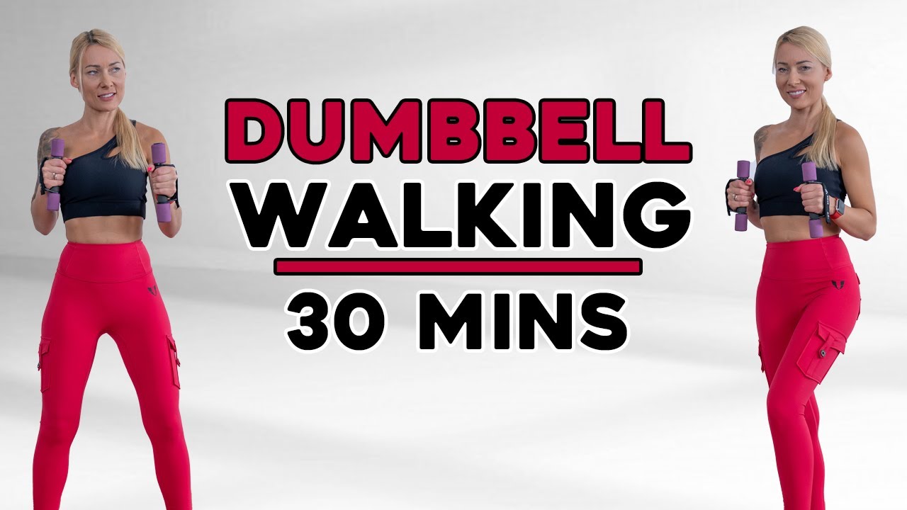 🔥30 Min Full Body Walking Fat Burning 🔥 Workout with Dumbbells | Knee Friendly🔥