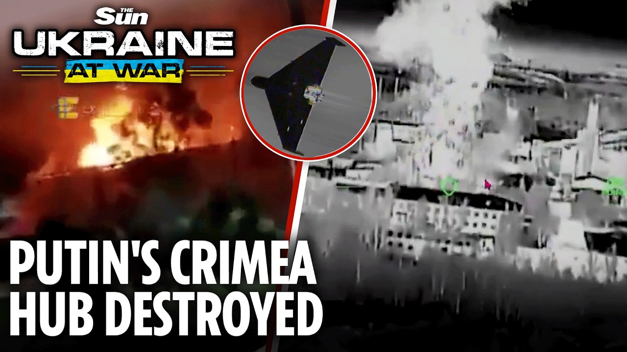 Ukrainian drones almost completely destroy Putin's FSB security site in Crimea