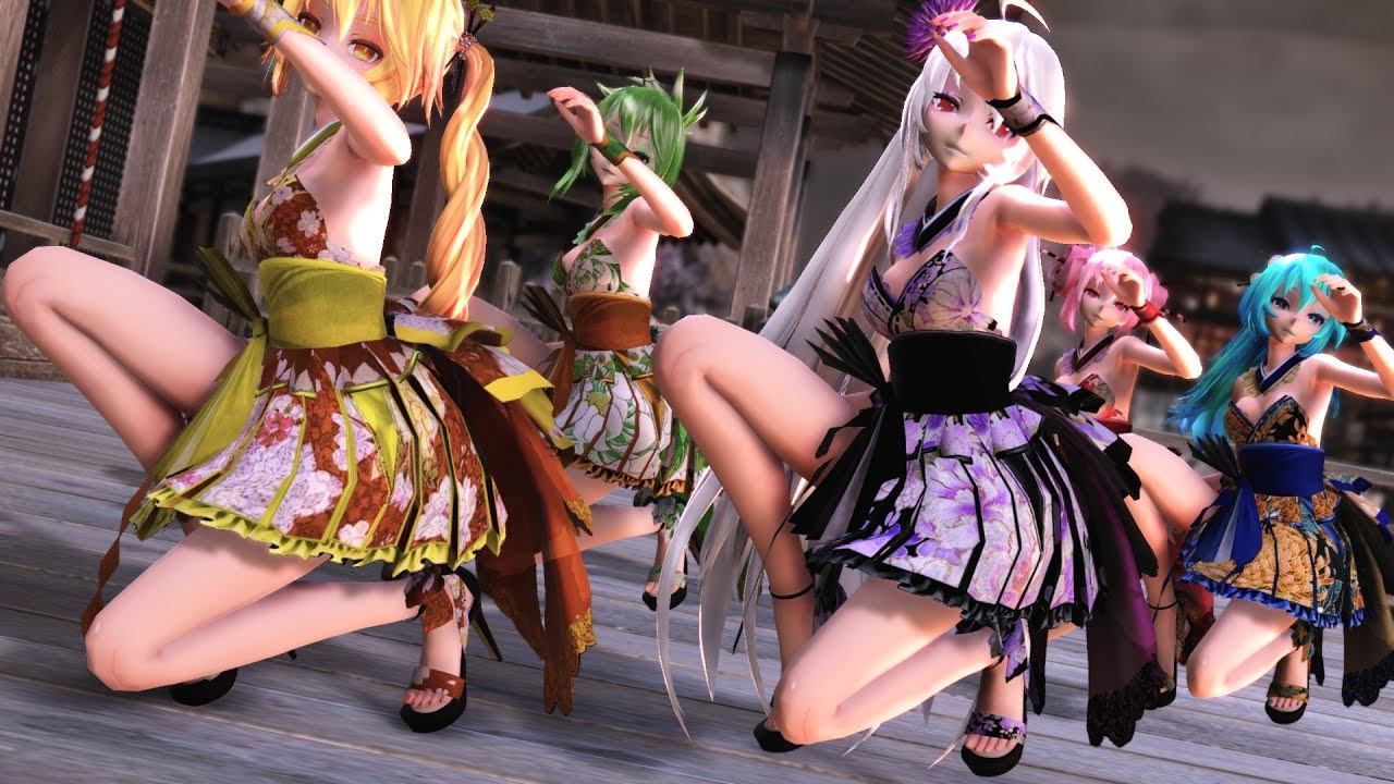 【MMD】疑心暗鬼 5人 / TDA Short Kimono Girls 2160p 4K