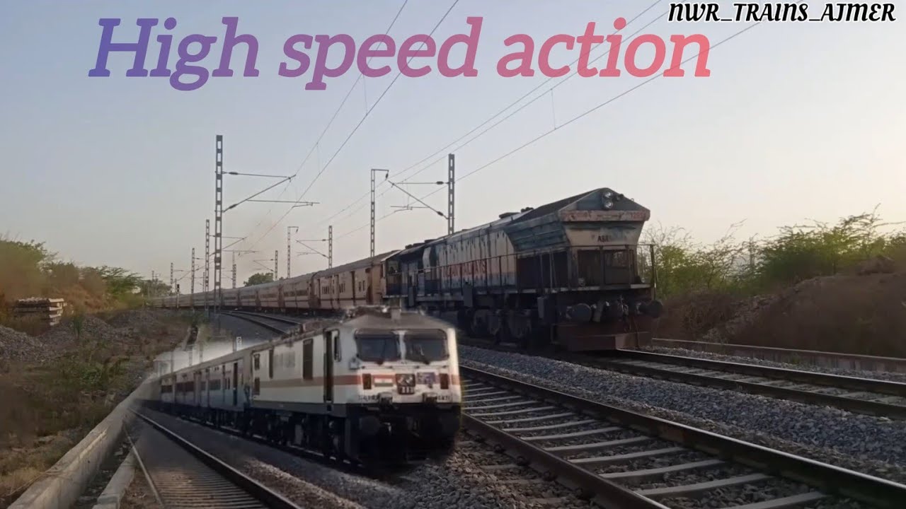 high speed action HR panto Ajmer Ahmedabad section 130kmph LHB / IcF electric / diesel