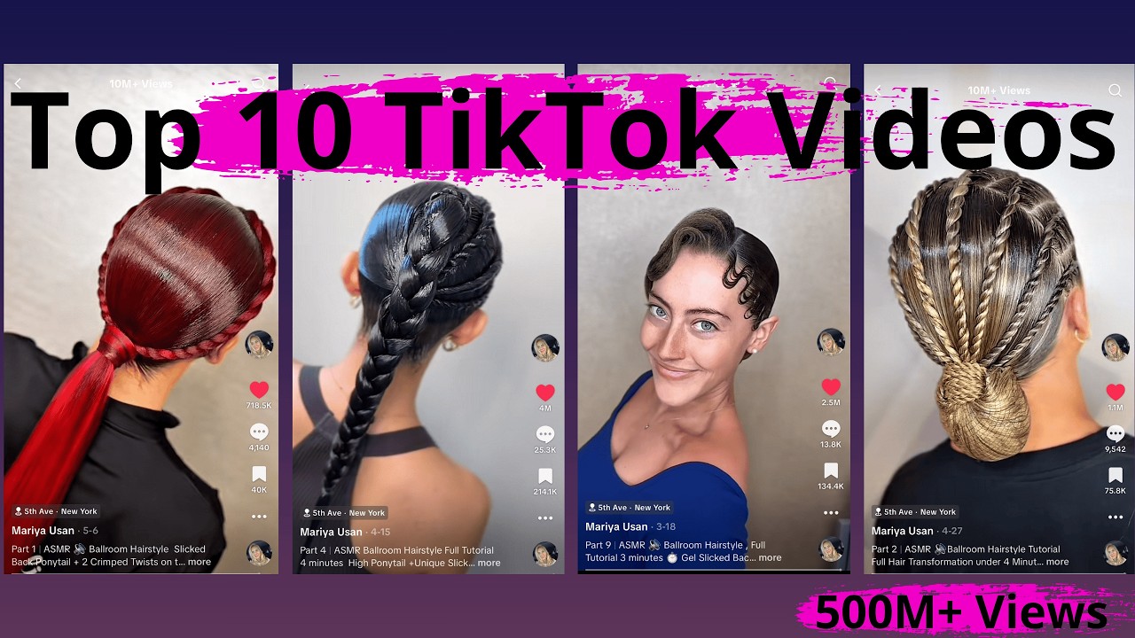 ASMR Ballroom Hairstyles | Over 500M Views in Total 🤯