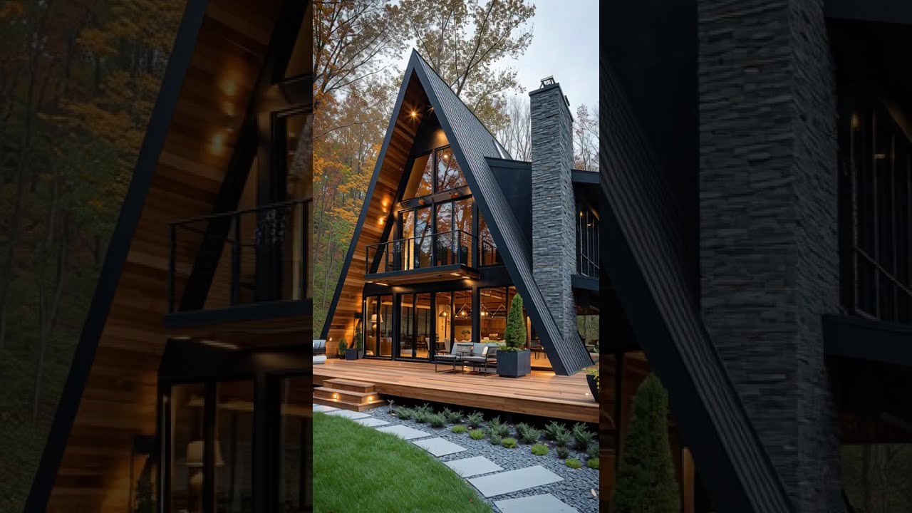 This House Looks Like a Dream!| Modern Forest Cabin Tour 🍂