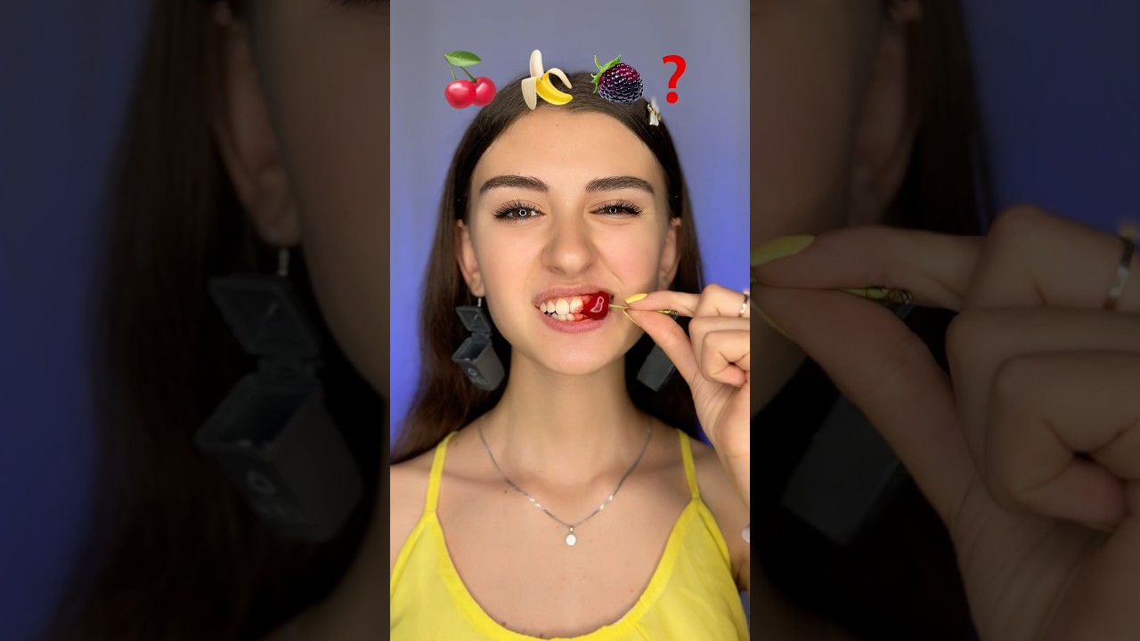 Fruit makeup🍒🍌 What&rsquo;s next?🤯 #asmr #makeup #makeuptutorial #fruit #aesthetic #challenge