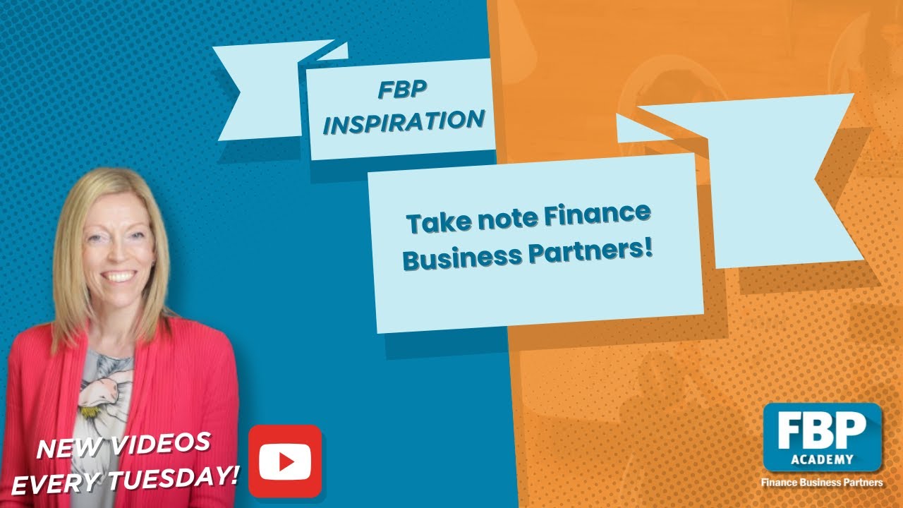 Take note Finance Business Partners!