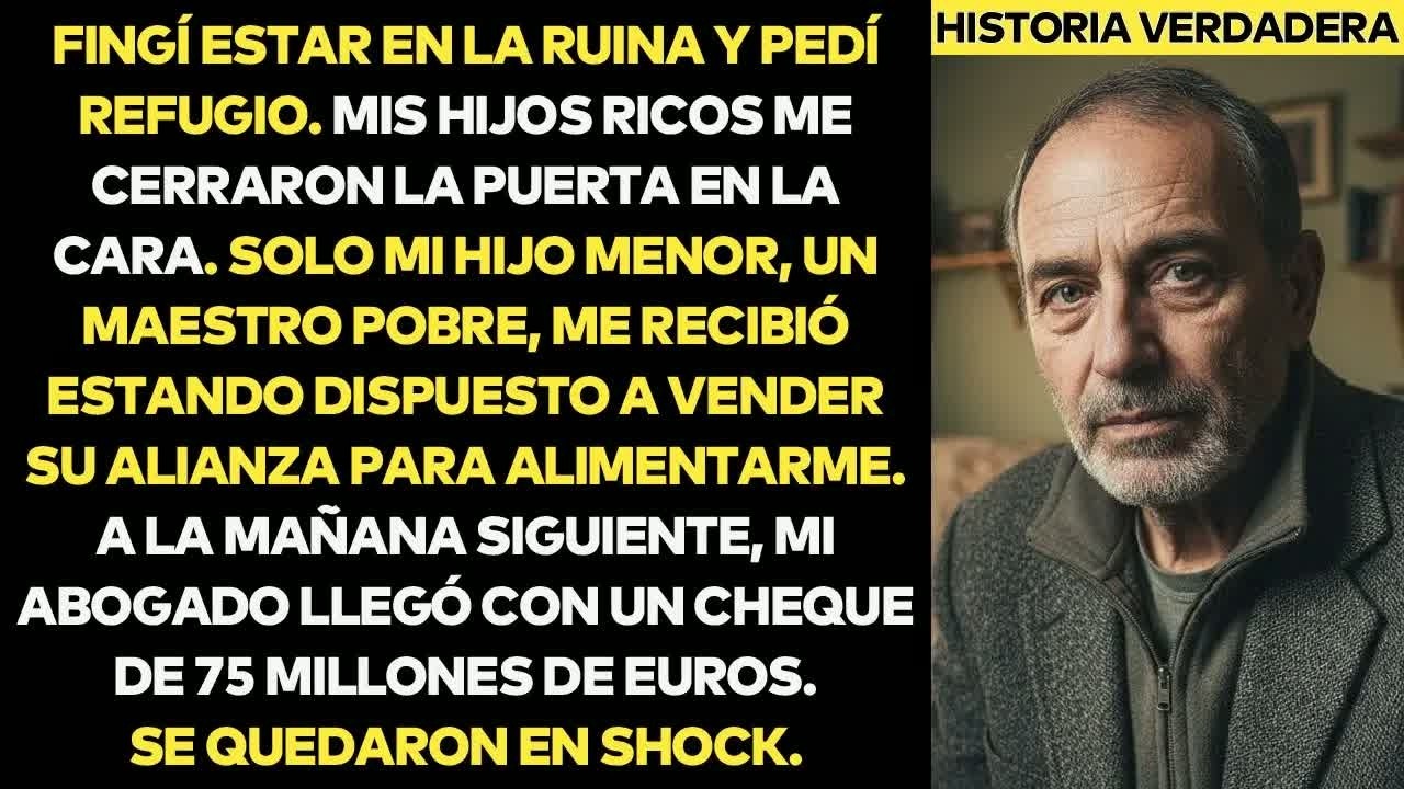 Me Hice Pasar Por Pobre  Solo Mi Hijo Menor, Un Humilde Maestro, Me Ayudó