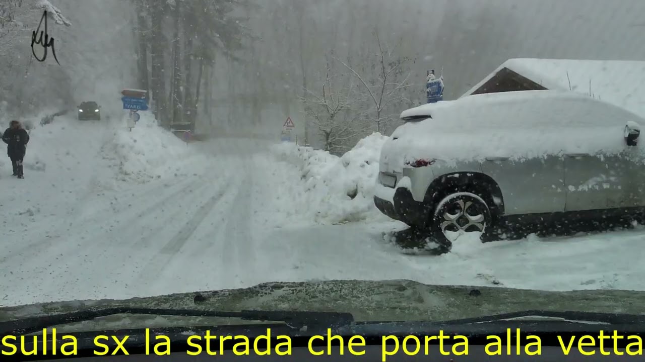 colline dell'Oltrepò  innevato; dal Paso Penice al Passo del Brallo, tra Lombradia ed Emilia-Romagna