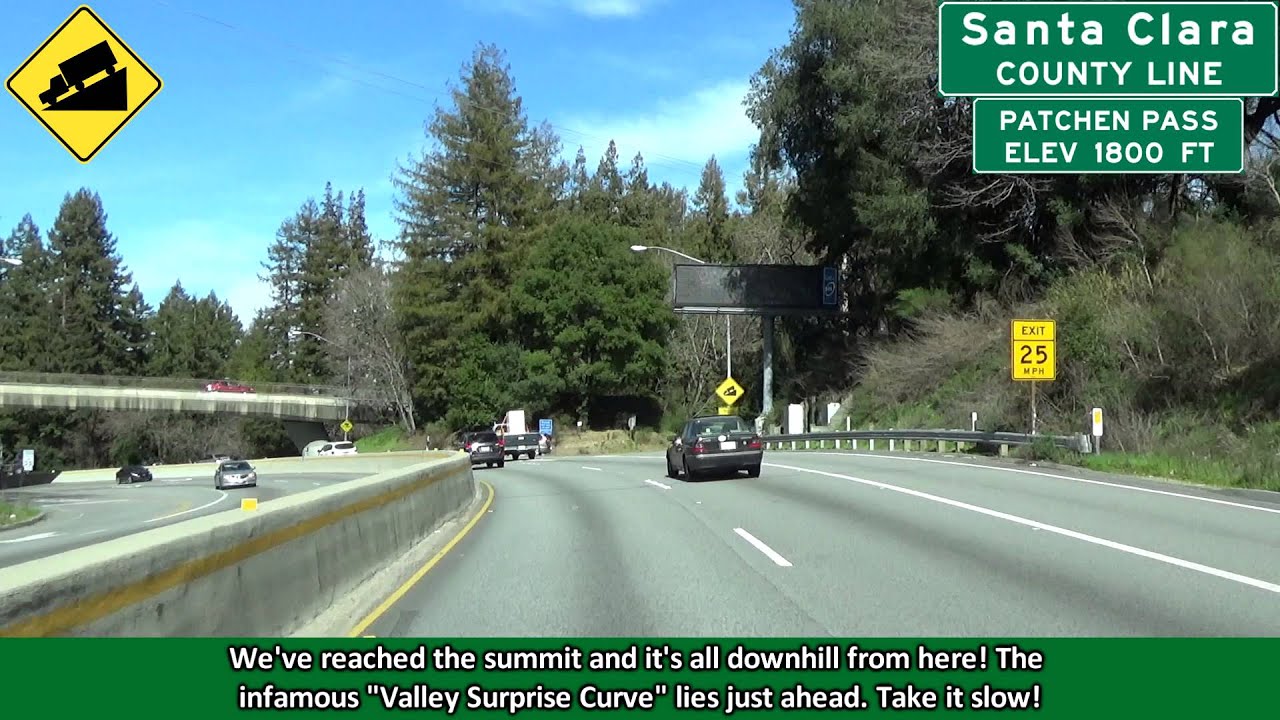 California 17 North from Santa Cruz to San Jose
