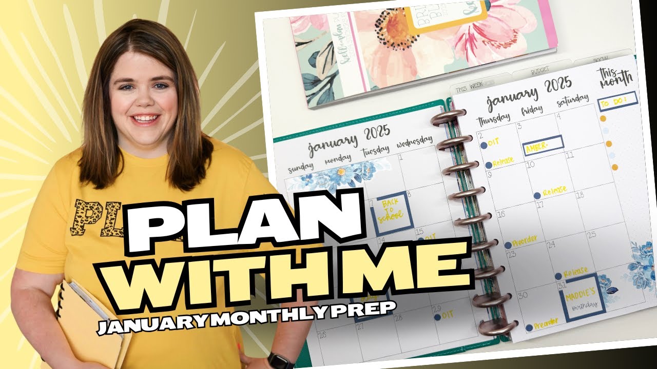 Plan with Me- January 2025 Monthly Planner Prep