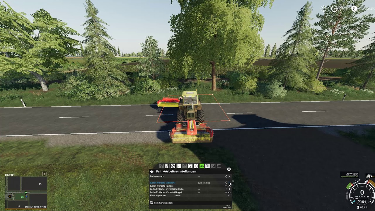 Ls19 | Farming Simulator 19 | Courseplay-Tutorial | 09 Seitenschneidwerk Versatz Einstellen