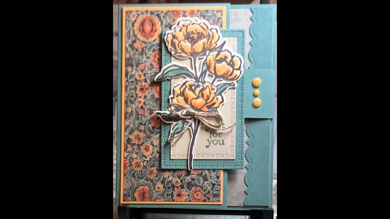 Gallery Blooms Fun Fold Card plus 4 more Cards-same style.