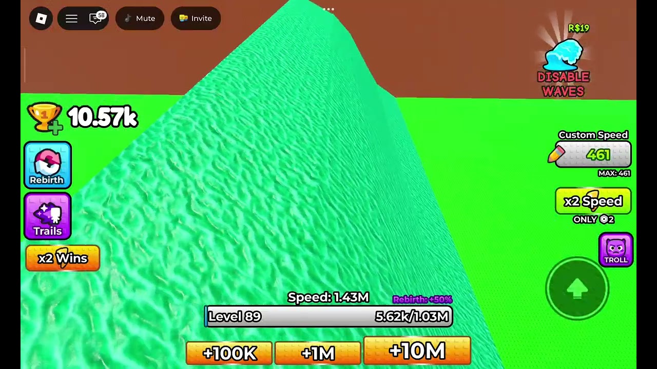 +1 Speed bike Tsunami Escape ll Roblox ll new