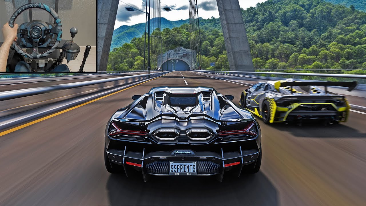 1400HP Lamborghini Revuelto Goliath Race - Forza Horizon 5 | Steering Wheel Gameplay