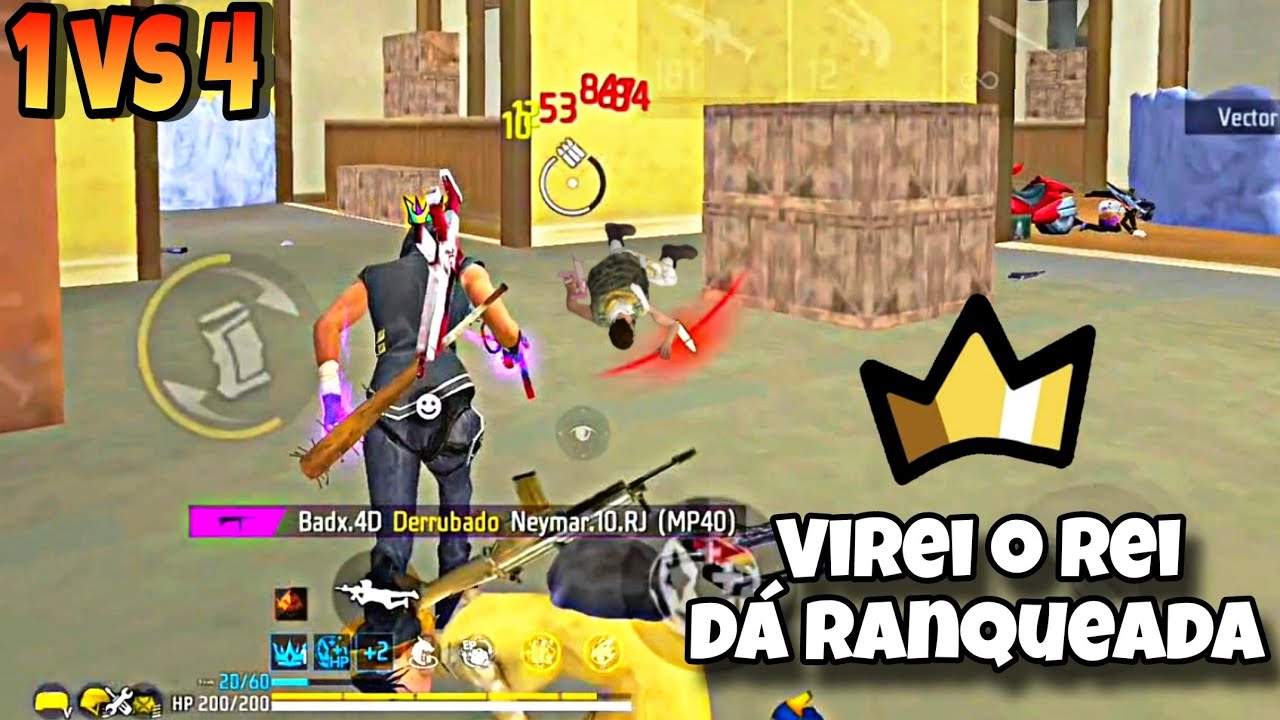 ME TORNEI O REI DA RANQUEADA E LIMPEI O MAPA, FREE FIRE MOBILE POCOX6 PRO