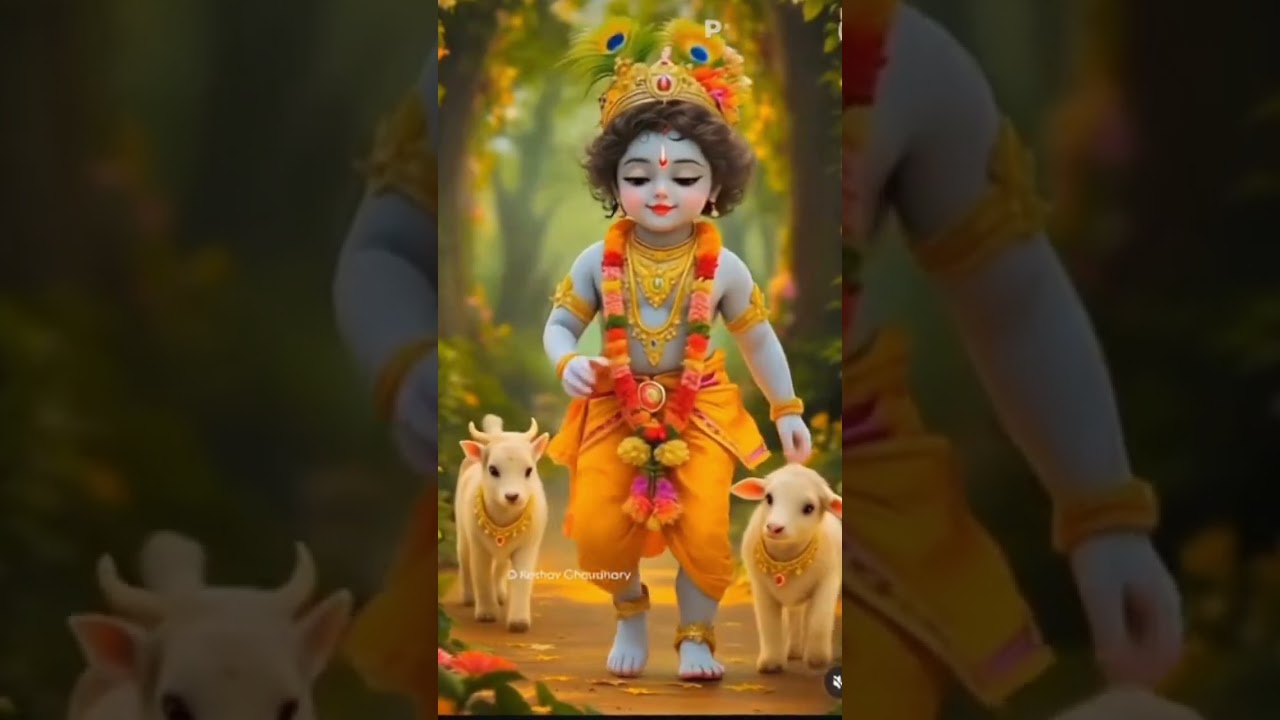 Catch Me If You Can! 😄 Little Krishna Running from Yashoda Maa 👣💨 | #Shorts #krishna #funnys #cute