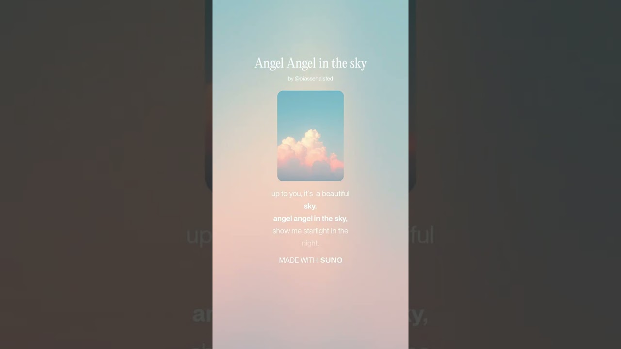 Angel angel in the sky