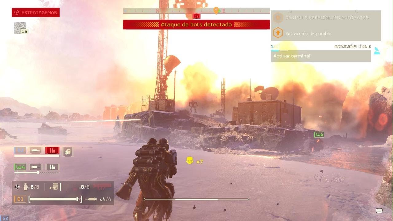 Epico combate en la nieve Helldivers 2 gameplay no comentado