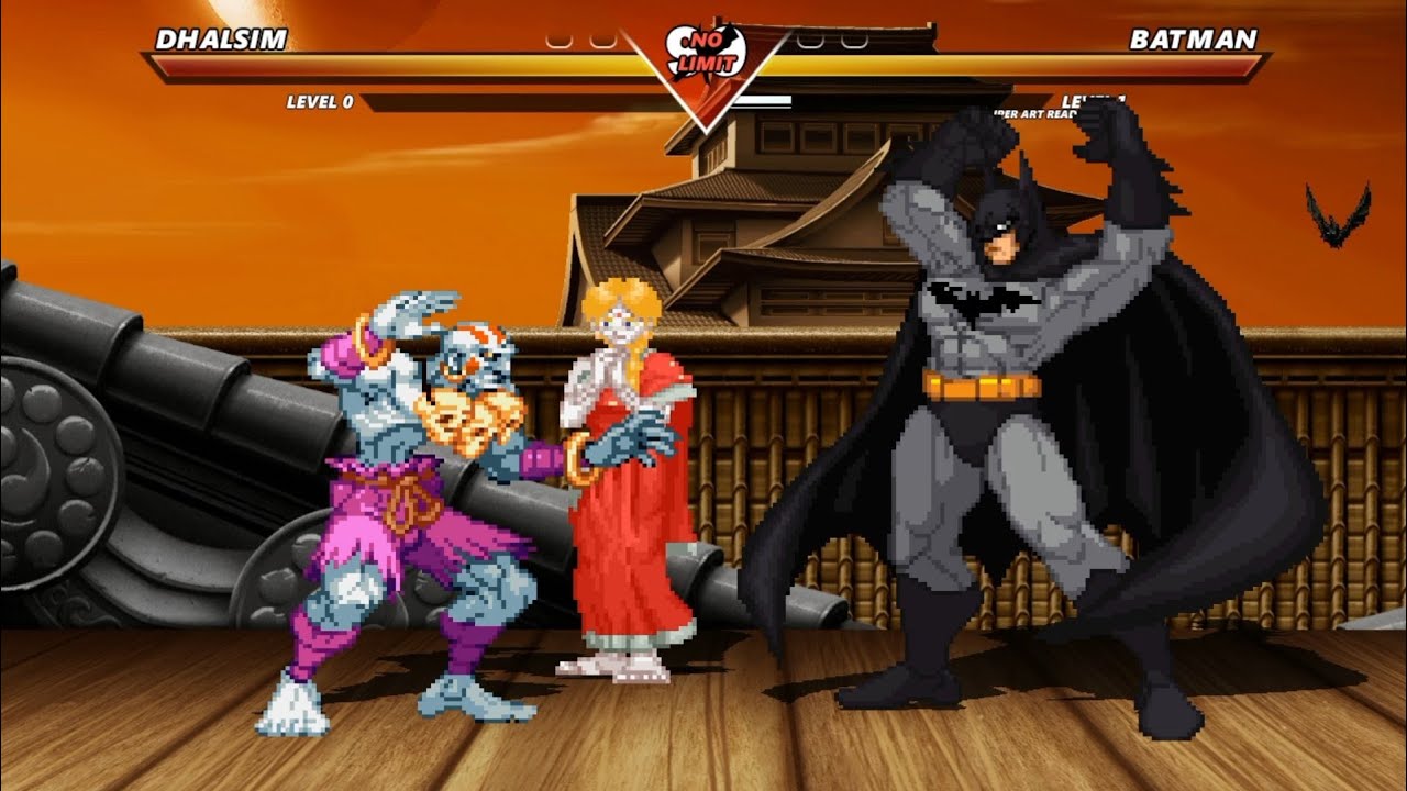 DHALSIM vs BATMAN - High Level Awesome Fight!