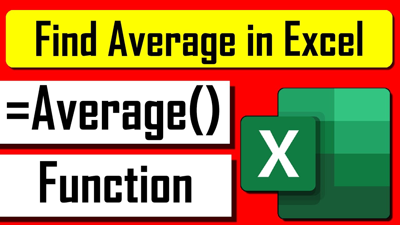How to Use AVERAGE Function in Excel