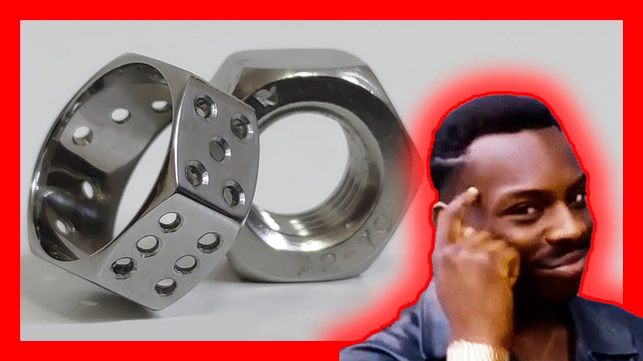 ✅ Como HACER un ANILLO con una TUERCA (sin torno) 🤯