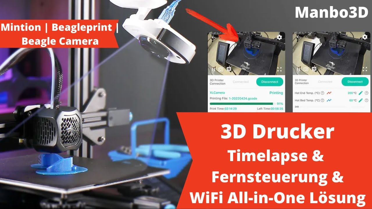 Beagle Print Timelapse und Fernsteuerung für den 3D Drucker von Mintion
