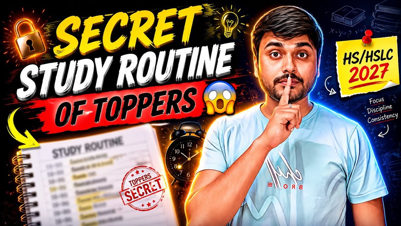 SECRET STUDY ROUTINE OF TOPPERS 😱| 95%+ পাক্কা| HS/HSLC 2027