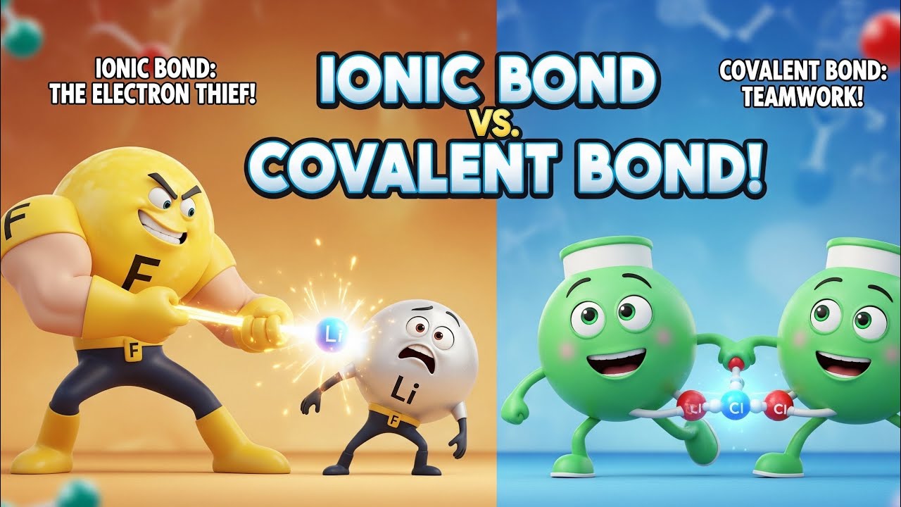 Ionic vs. Covalent Bonds: What's the Difference? | Fun Chemistry for Kids!