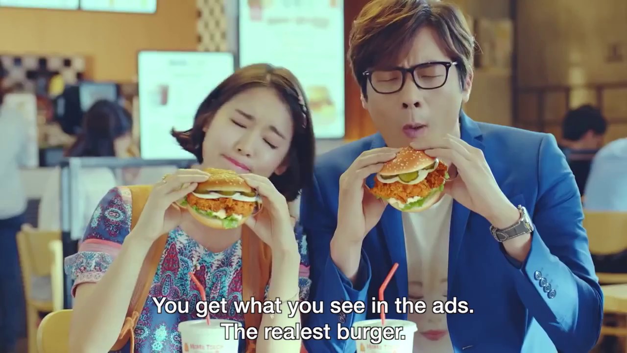 [Eng Subs] The Power of Makeup (Korean Commercial for Mom's Touch burgers)