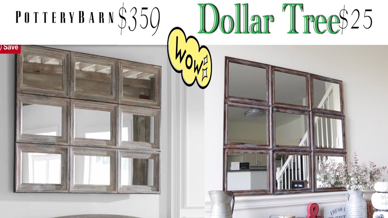 Dollar Tree DIY Pottery Barn Dupe Mirror