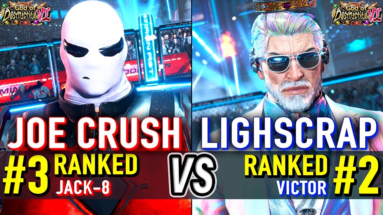 T8 🔥 JOE CRUSH (#3 Ranked Jack-8) vs LIGHSCRAP (#2 Ranked Victor) 🔥 Tekken 8 High Level Gameplay