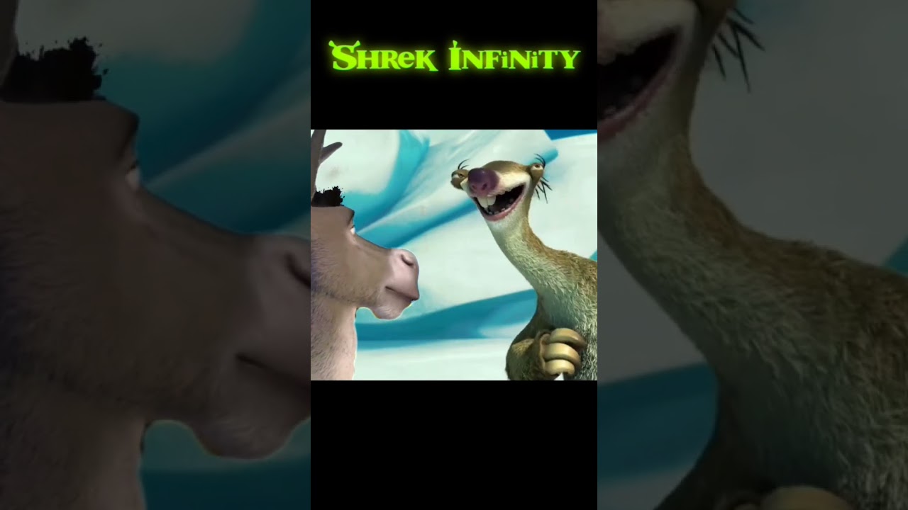 Trio Shrek Fights Trio Ice Age (F**king Freeze btw) #shrek #iceage #crossover #shorts #animatedmovie
