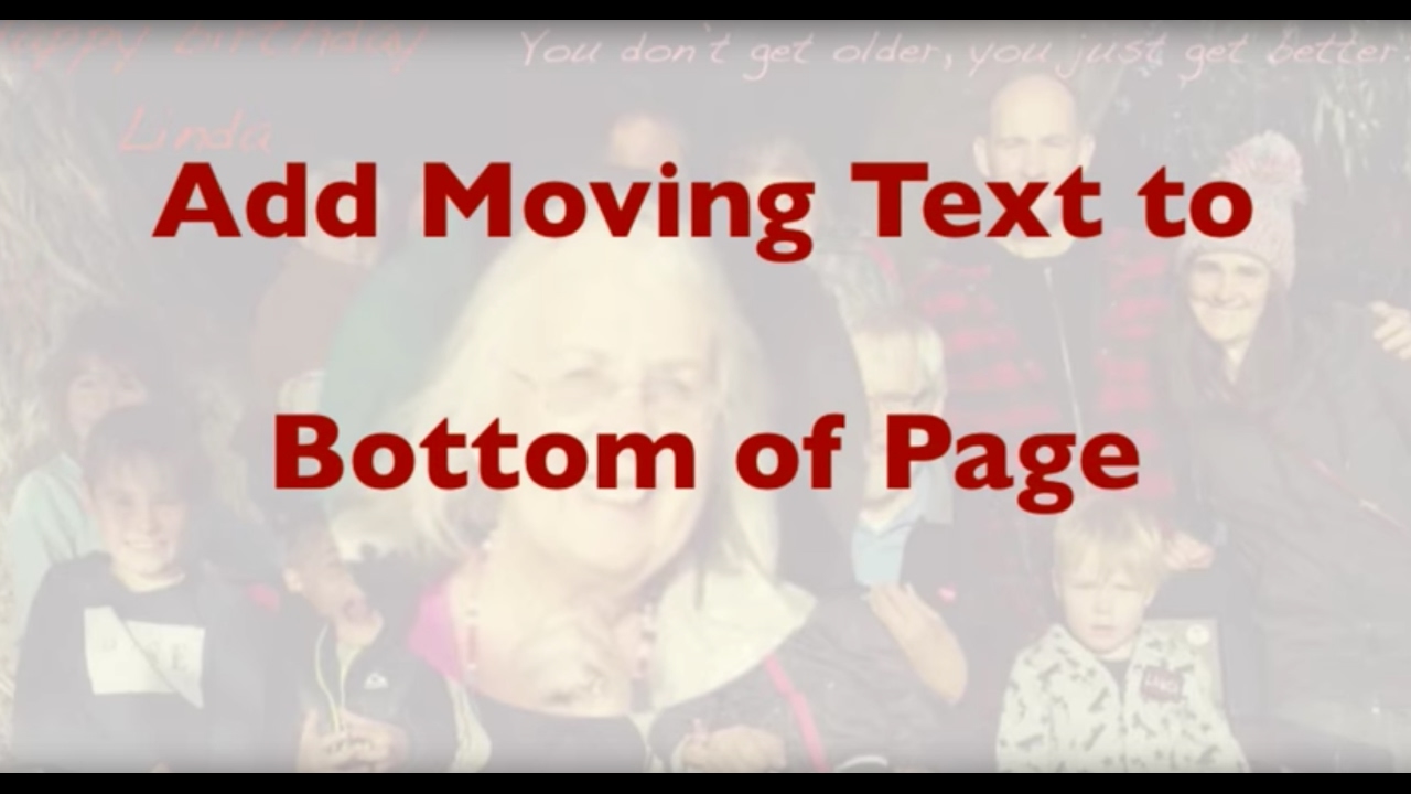 How to Make Text Move at Bottom of Video Screen