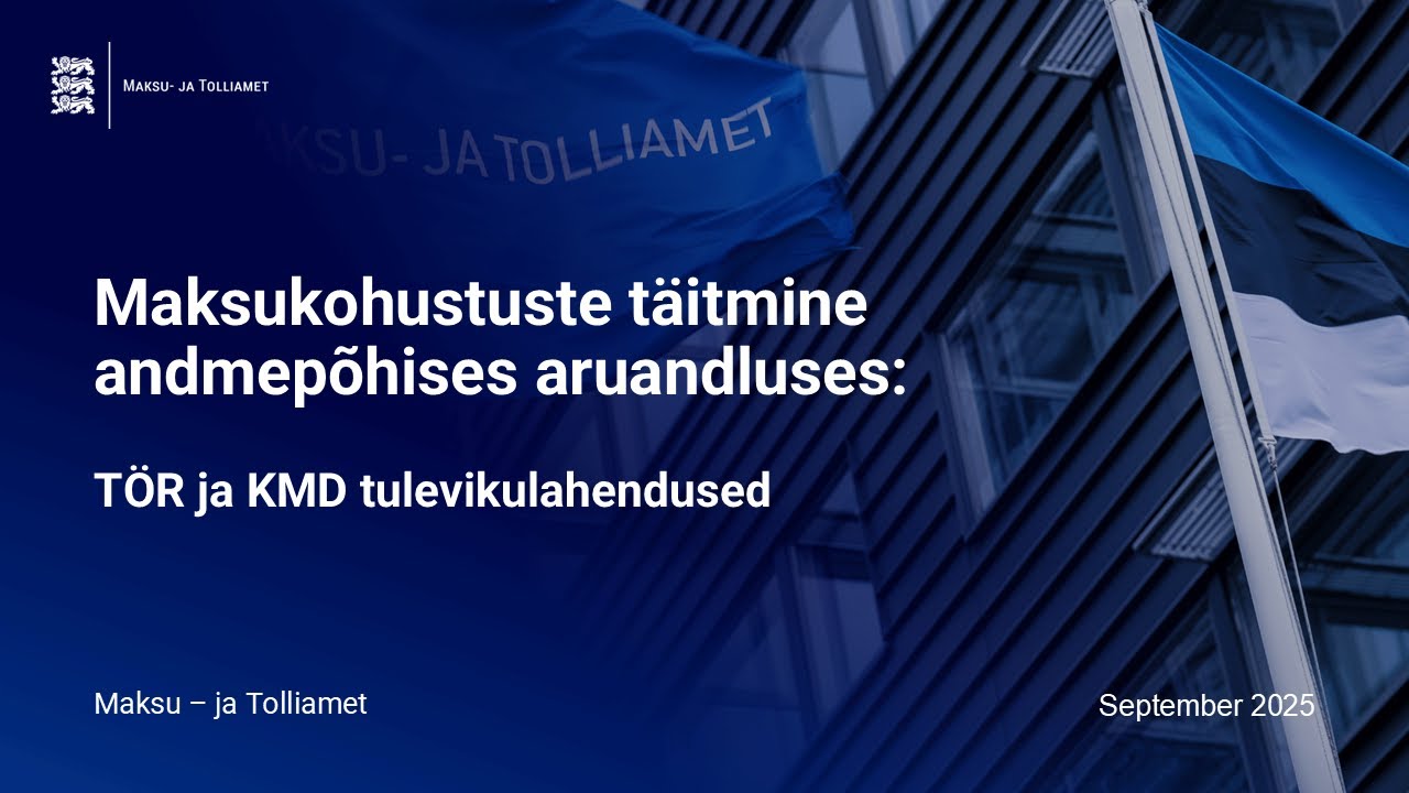 Infotund „Andmepõhine aruandlus: TÖR ja KMD tulevikulahendused”