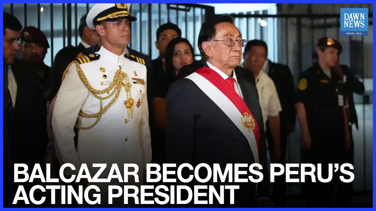 Jose Balcazar Sworn in as Peru’s New Acting President | Dawn News English