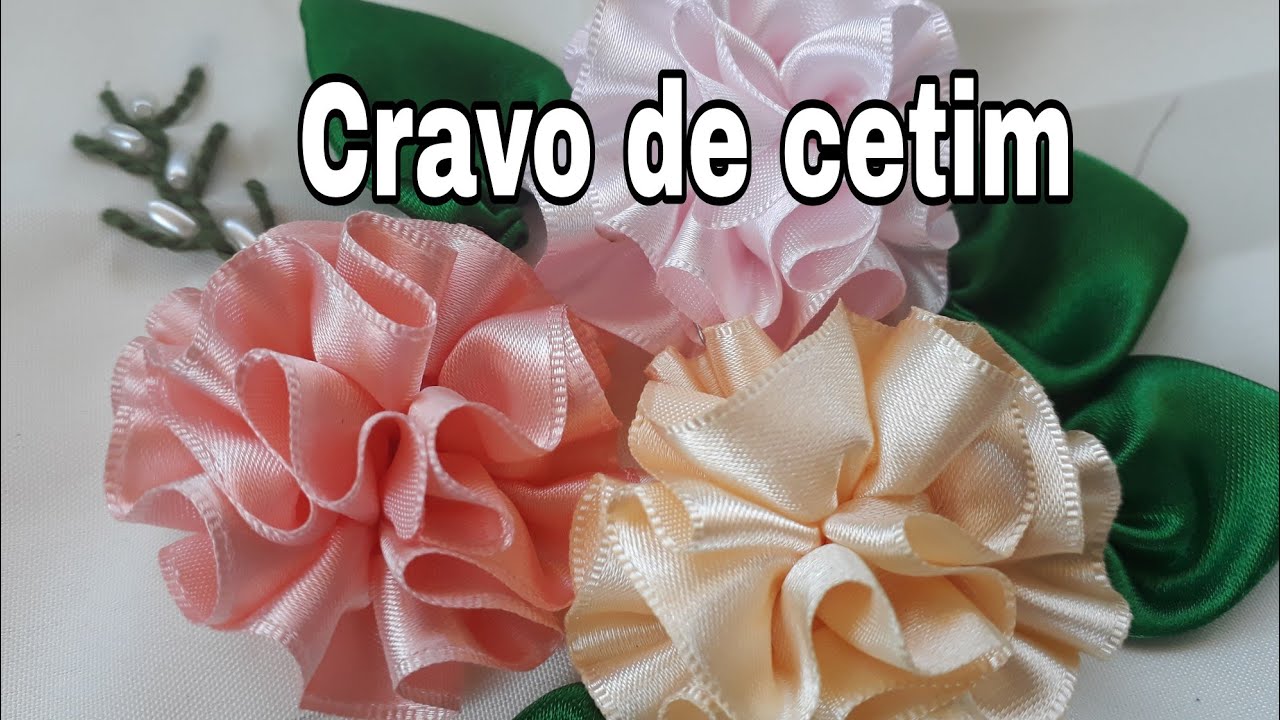 CRAVO DE FITA DE CETIM.Como fazer cravo de cetim,montar arranjo,folha,galho de pedrarias.
Modelo 45