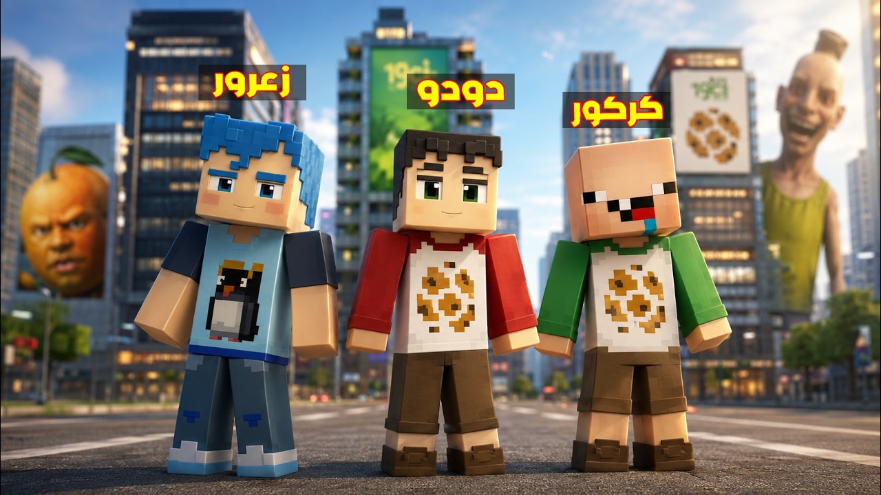 فلم ماين كرافت : زعرور الكبير يبني اطول برج في العالم ضد الاشرار ( كركور يضحك ) 🔥😱