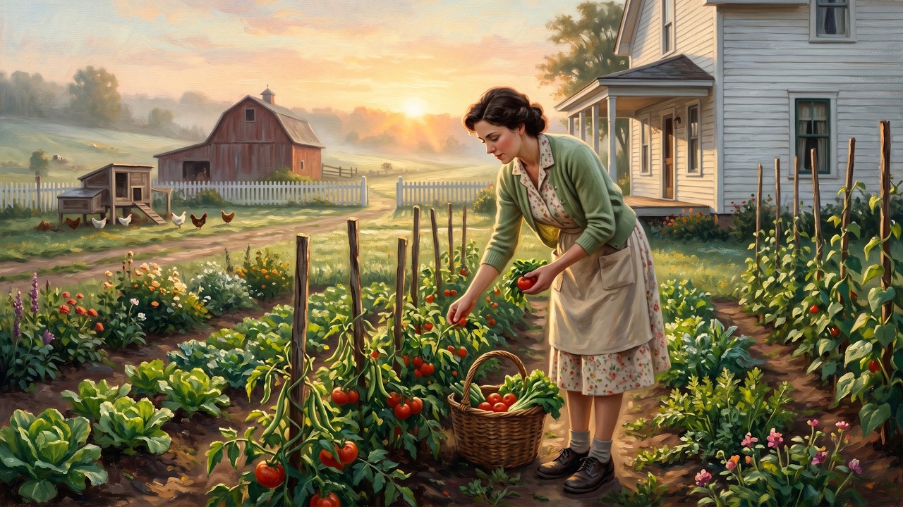 Peaceful Sunrise in 1950s Winterset | Relaxing Vintage Americana Music