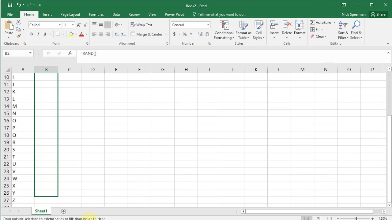 How to Randomize a List In Excel