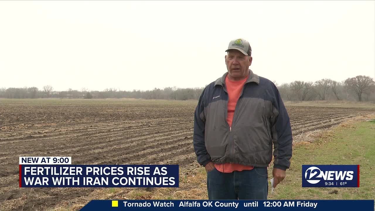 Kansas farmers face rising fertilizer and diesel costs as war in Iran drives up prices