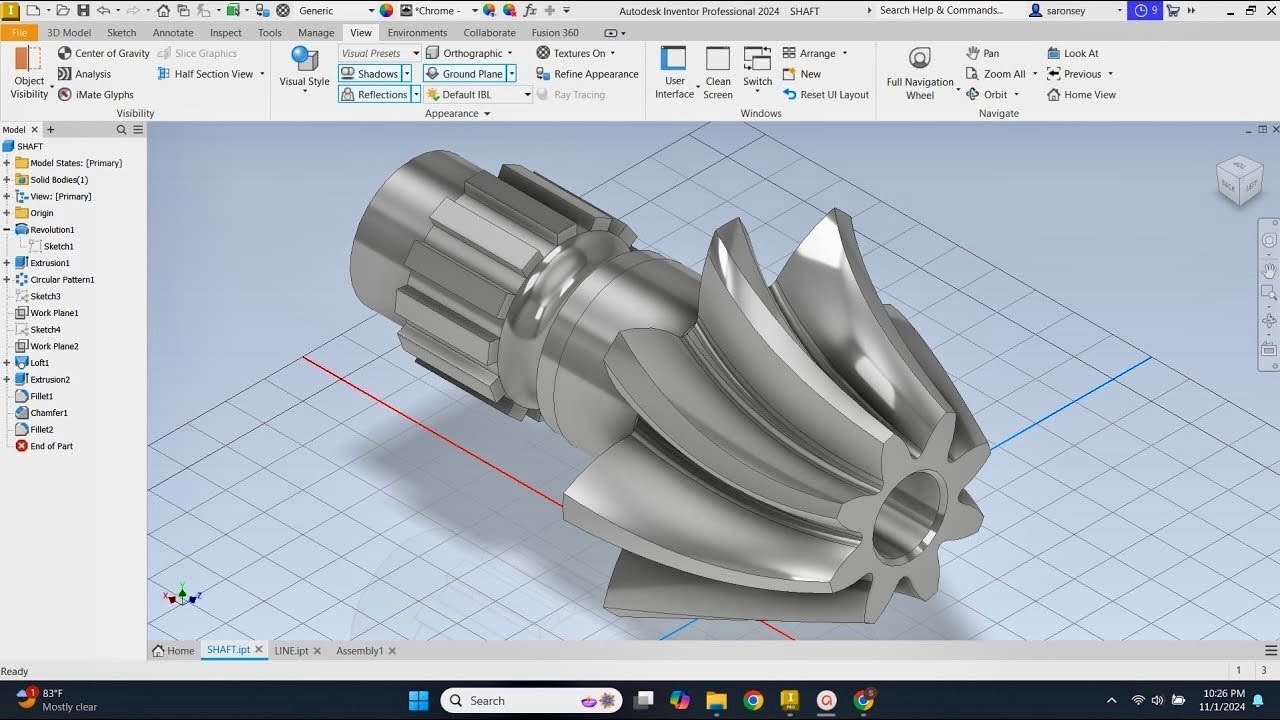 Helical Bevel Gear Modeling in Autodesk Inventor : Loft, Scale, and Rotate Explained