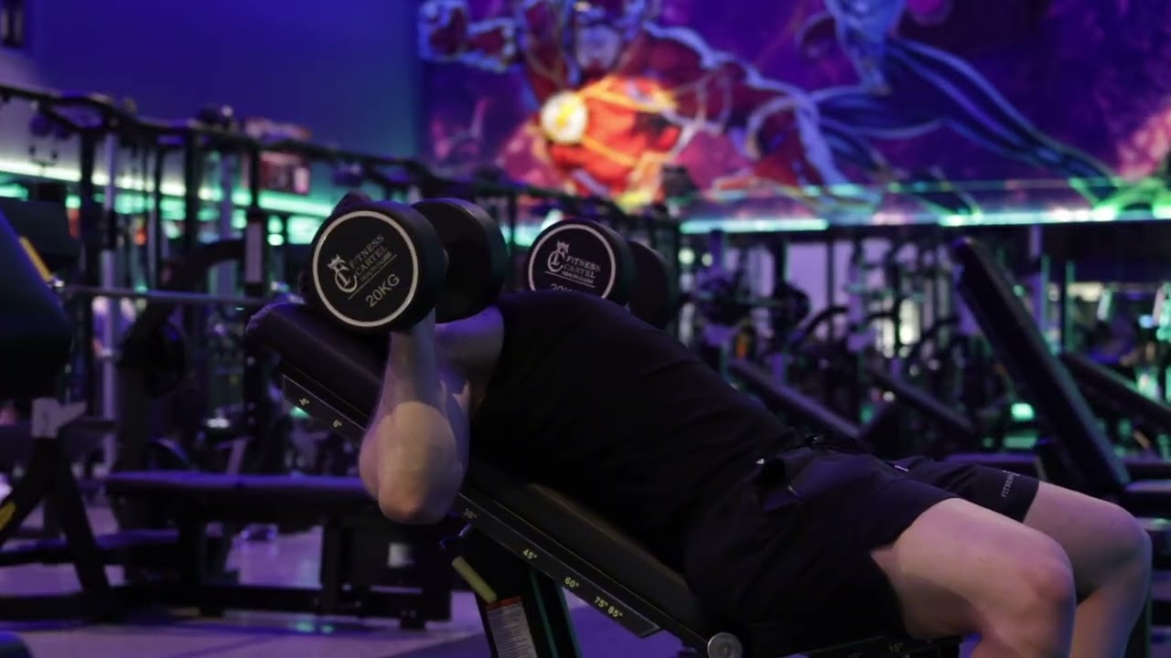 Dumbbell incline bench press