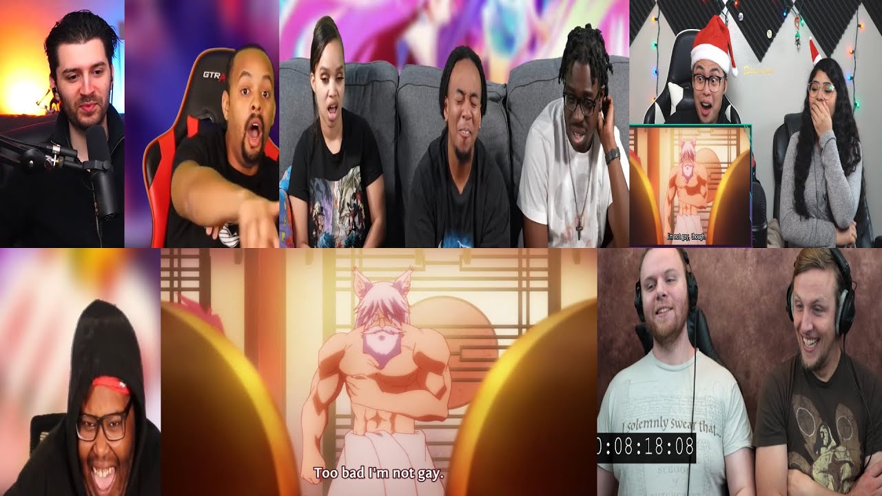 NO GAME NO LIFE EPISODE 8 REACTION MASHUP!!